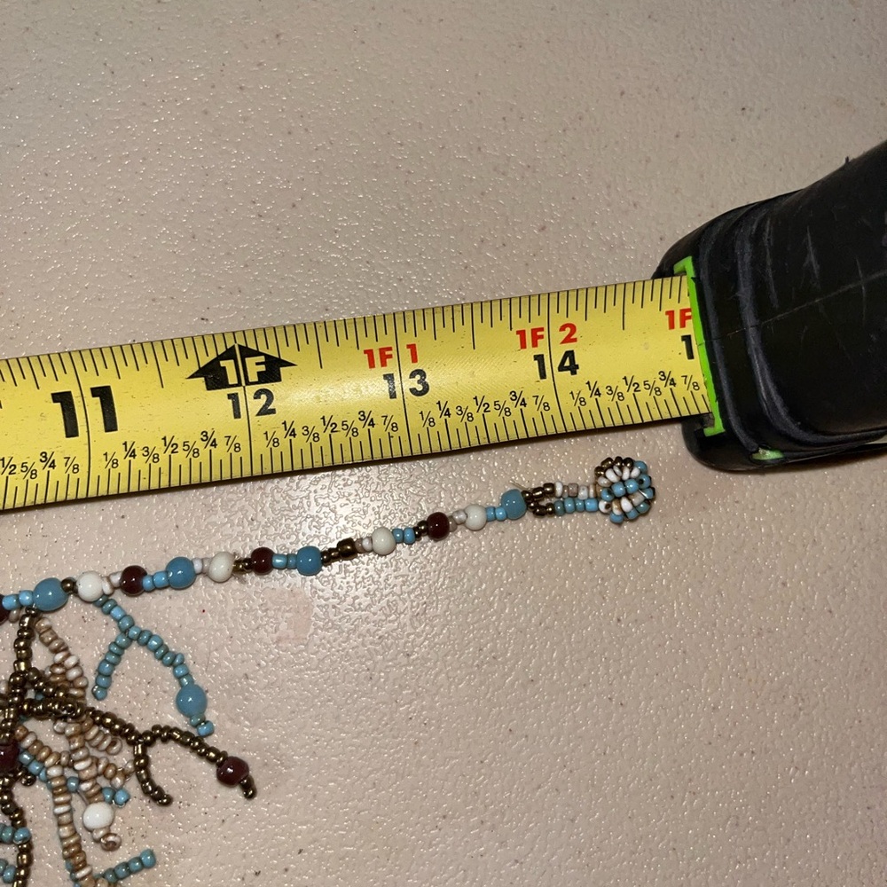 Handcrafted Vintage Fringe Seed Bead Toggle Choker Necklace - Picture 5 of 5
